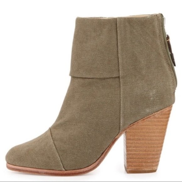 rag & bone Shoes - Rag & Bone Olive Classic Newbury Canvas Boots- 8